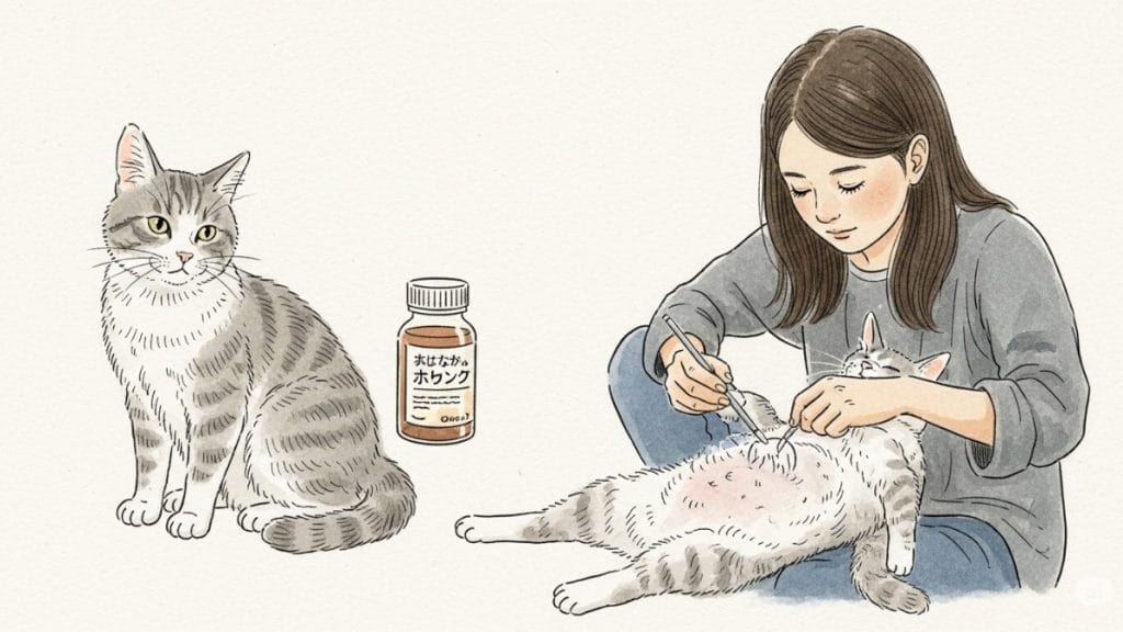 過剰グルーミングで猫のお腹ははげる?