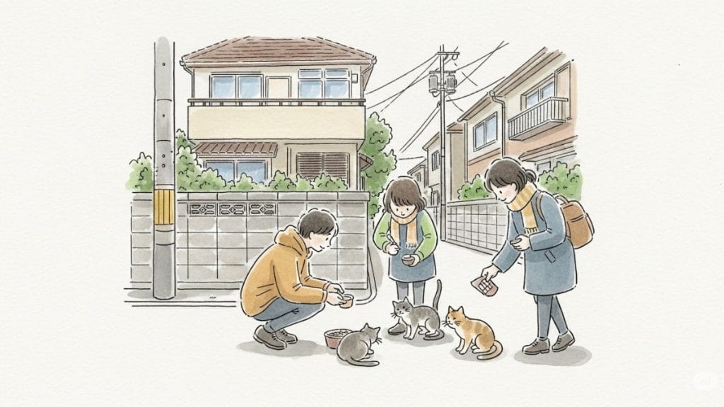 思わず野良猫に餌をあげてしまった後の影響