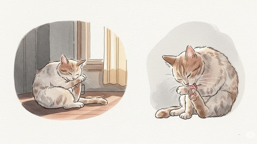 過剰グルーミングの原因となる猫のストレス