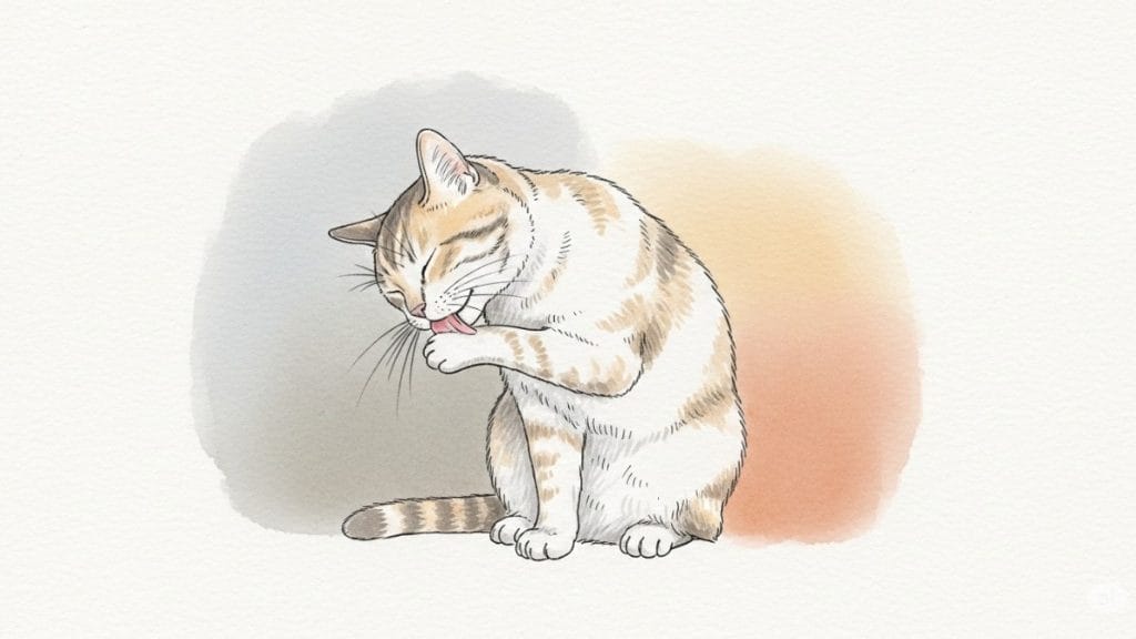 猫の過剰グルーミングにサプリは有効?原因と対策