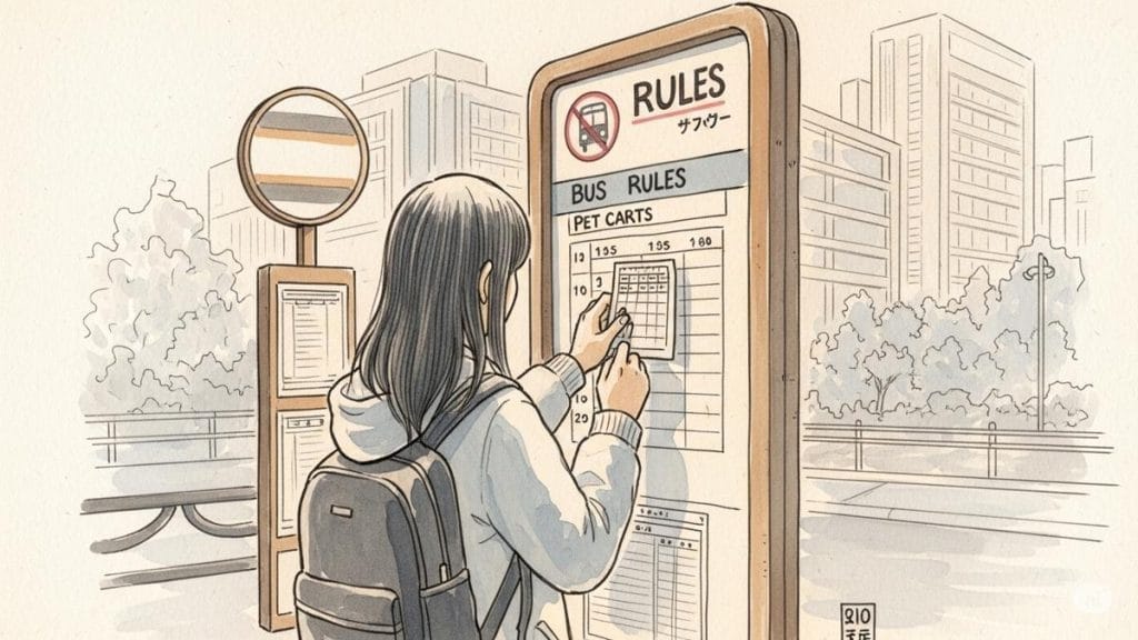 ペットカートでのバス乗車 ルール確認