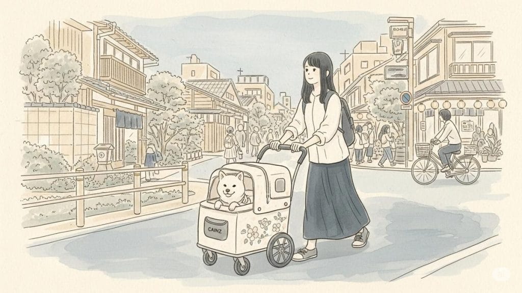 エアバギーで犬と電車に乗る際の注意