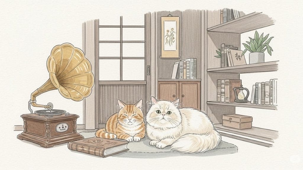 家族で行動する兄弟猫の絆
