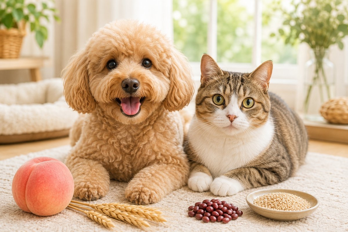 ペットと食べ物の名前が長生きを願う名付けのイメージ
