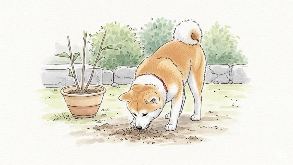 犬が土を食べる行動に隠されたサインとは？