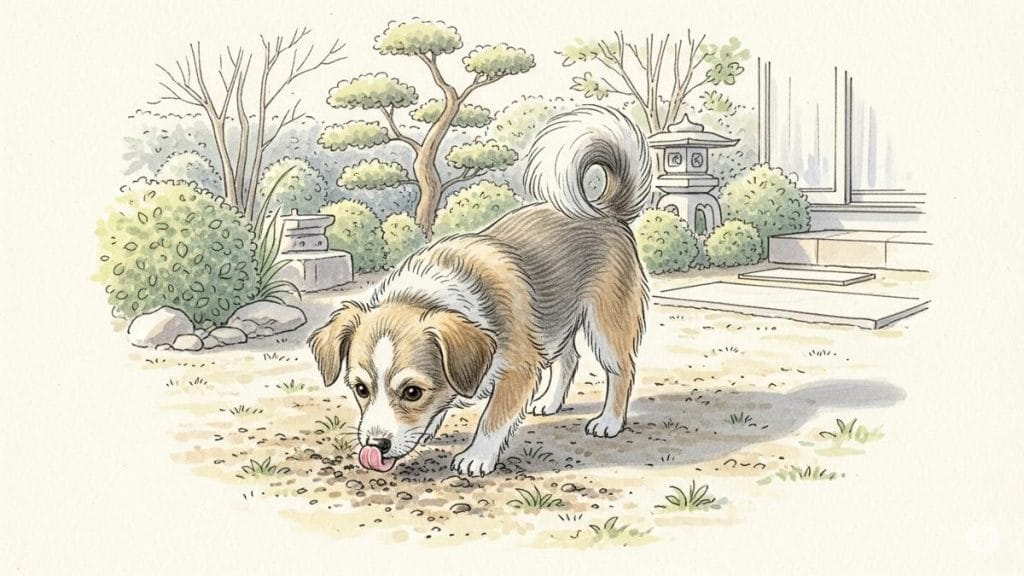 好奇心から土をなめる・土を掘る行動