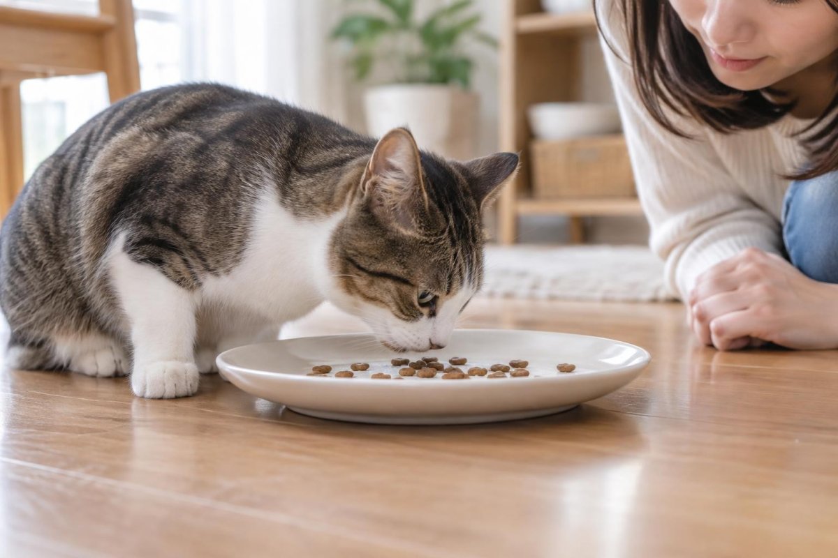 猫がキャットフードを噛まずに飲み込むのは大丈夫？原因と対策