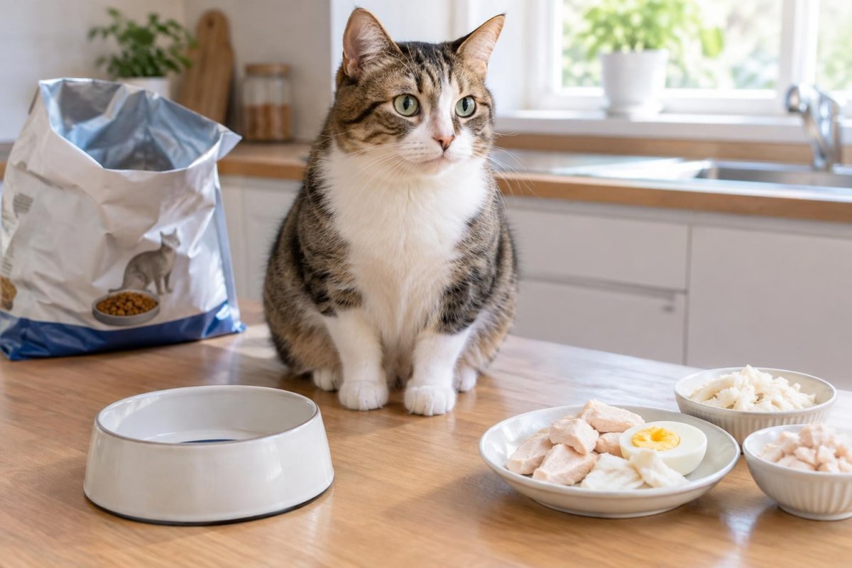 キャットフードがない時は何で代用できる？一時的な代用品と注意点