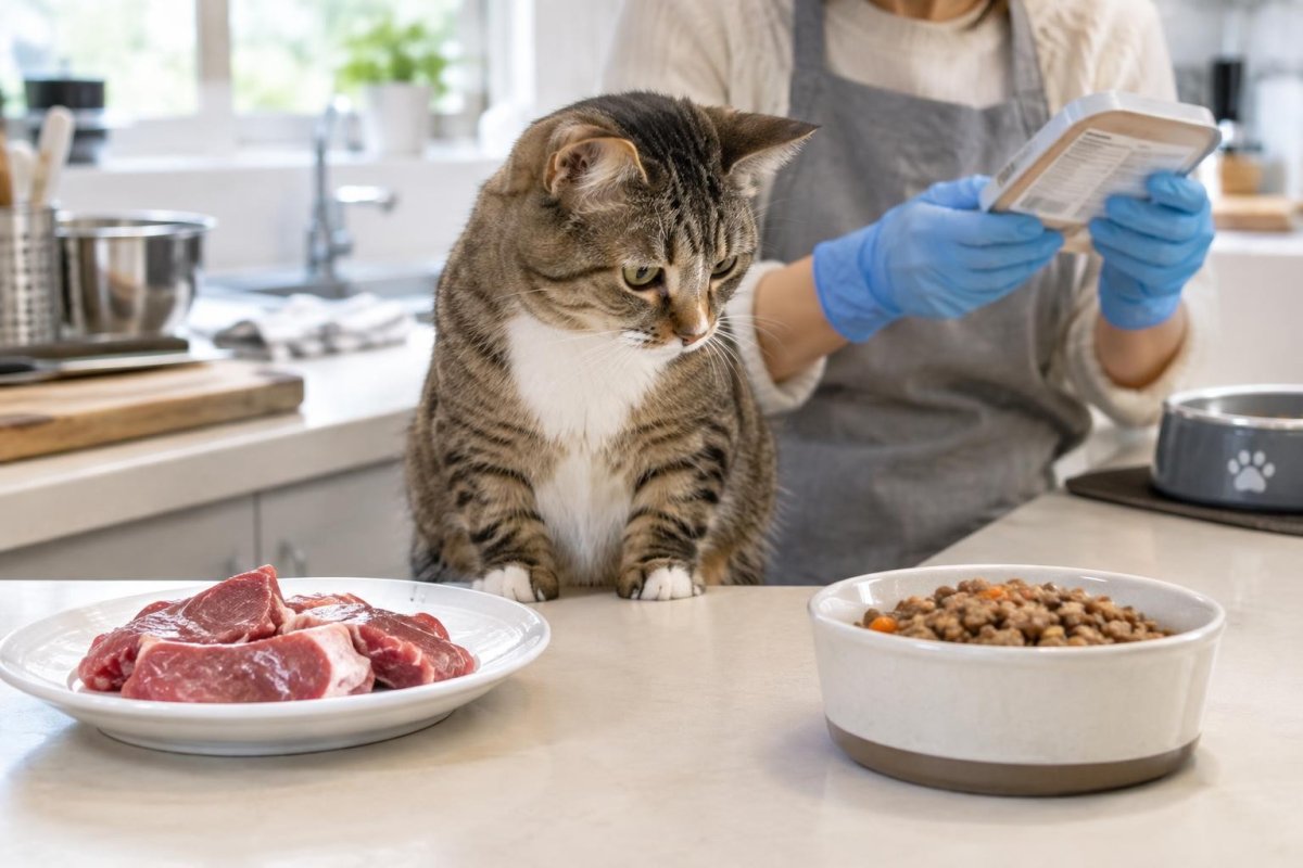 キャットフードに生肉はあり？与える前に知りたい栄養と衛生の注意点