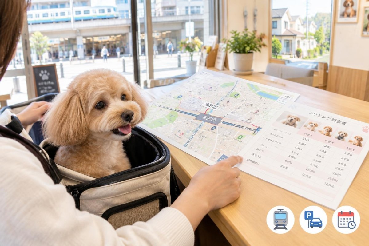 津田沼で犬のトリミングを探す方法｜料金・アクセス・サロン選びを解説