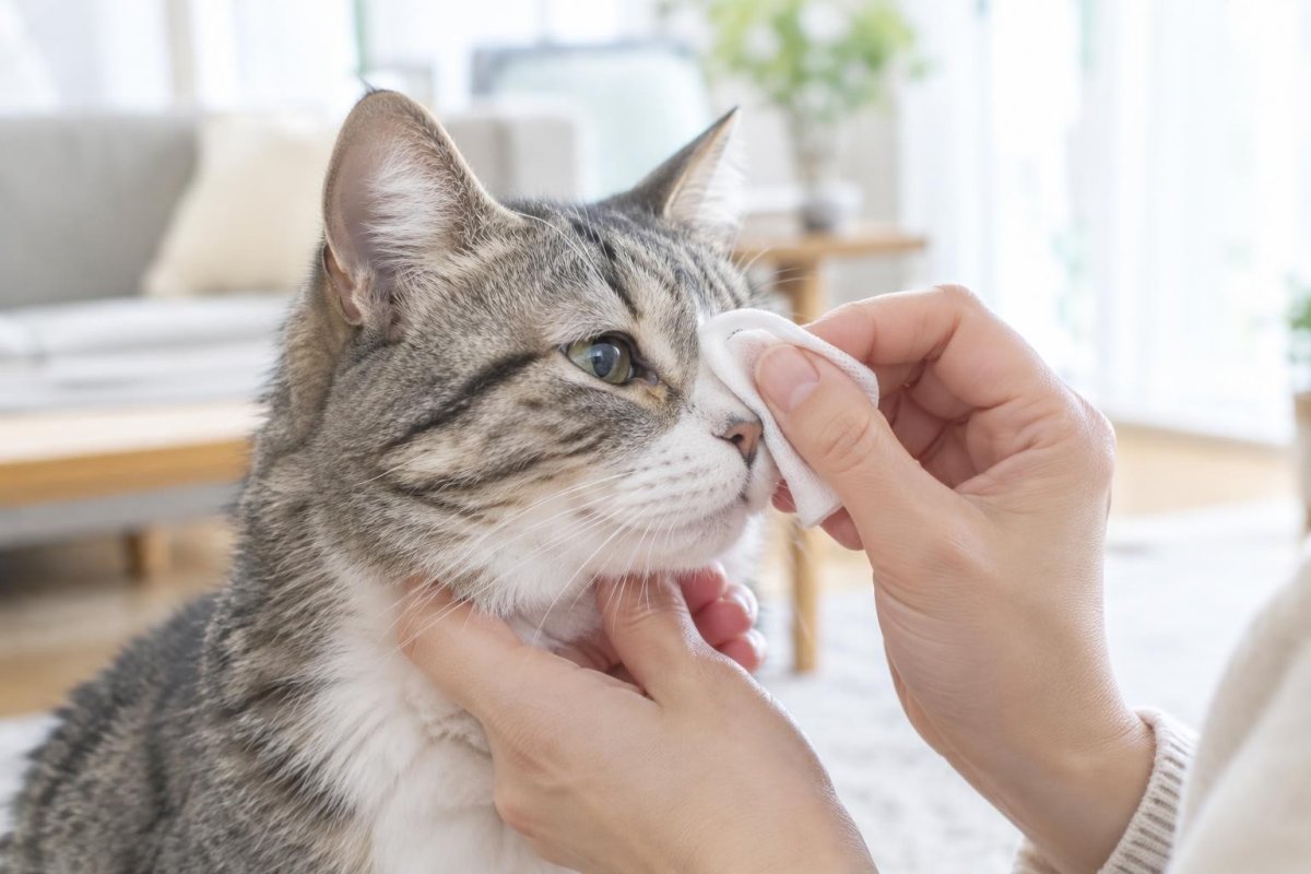 猫の目やには食べ物が原因？フードとの関係と受診の目安を解説