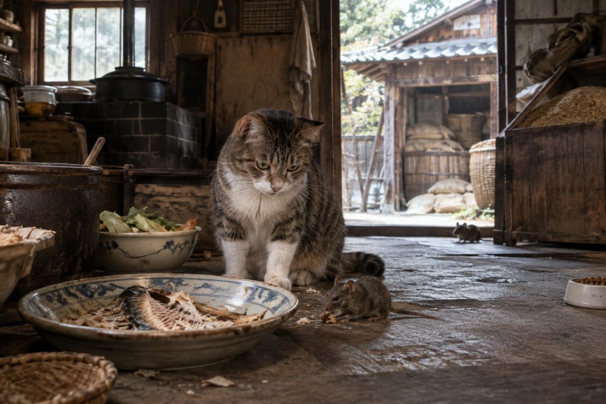 昔の猫は何を食べていた？キャットフード普及前の食生活を解説