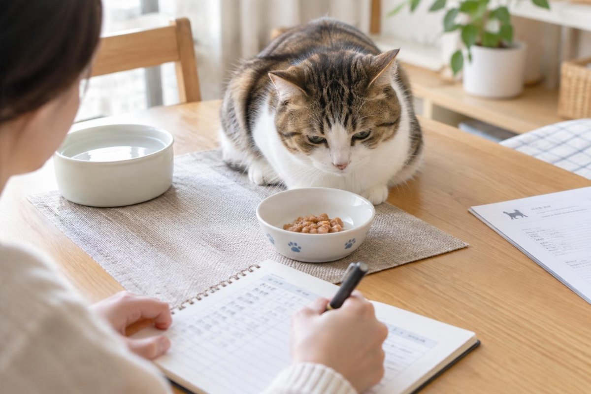 猫の胃腸炎で食べ物はどうする？食事再開の考え方と受診の目安