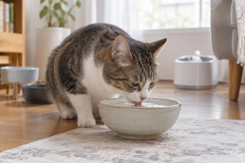 猫に水を飲んでもらうには？水飲みの習慣づくりと飲水量を増やす工夫