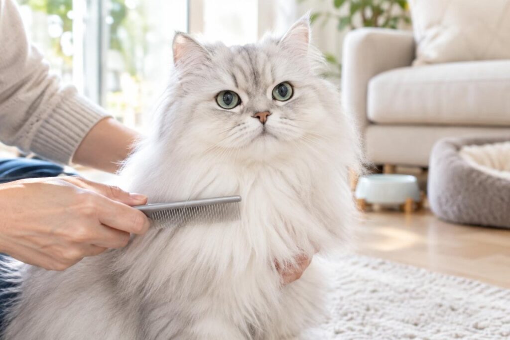 ペルシャ猫の飼い方｜チンチラの特徴・被毛ケア・健康管理も解説
